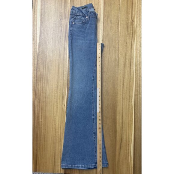 Wild Fables Womens High Rise Casual Blue Flared Denim Jeans Size 0/XS - Picture 7 of 14